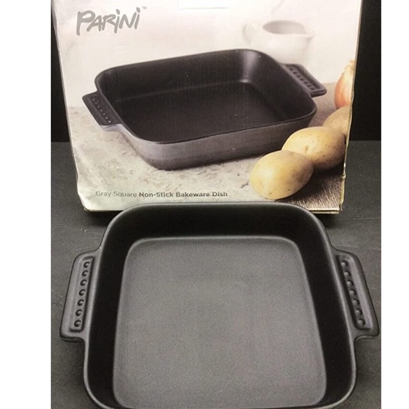 PARINI Restaurant Equipment Supply Parini Gray Square Non-stick Bakeware Dish 9" - Picture 3 of 14